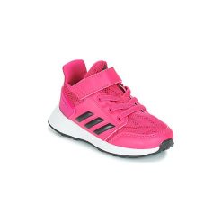 Buty do biegania Dziecko adidas RAPIDARUN EL I. Różowe buty dziewczęce sportowe Adidas, bez wzorów, bez zapięcia. Za 119,40 zł.
