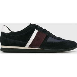 Joop! - Buty. Niebieskie buty sportowe męskie marki JOOP!, ze skóry, na sznurówki. W wyprzedaży za 429,90 zł.