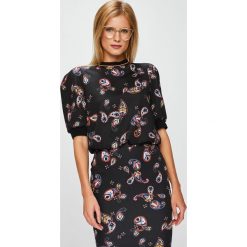 Pinko - Top. Czarne topy damskie Pinko, s, z elastanu, casualowe, z okrągłym kołnierzem, z krótkim rękawem. W wyprzedaży za 399,90 zł.