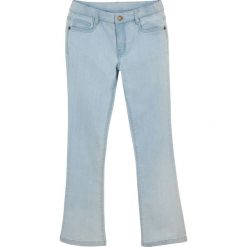 Dżinsy dziewczęce BOOTCUT bonprix jasnoniebieski "bleached". Niebieskie spodnie dziewczęce bonprix, bez wzorów, z jeansu. Za 79,99 zł.