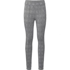 Legginsy w kratę bonprix szary w kratę. Szare spodnie damskie bonprix. Za 69,99 zł.