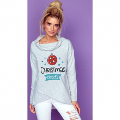 Bluza christmas cheers k239. Szare bez kategorii marki Knitis, z nadrukiem, z bawełny. Za 129,00 zł.