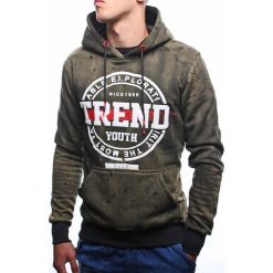 Bluza męska z kapturem zielona Recea. Zielone bluzy męskie Recea, xl, z napisami, z bawełny, z kapturem, bez rękawów, z kapturem. Za 57,90 zł.