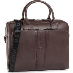 Torba na laptopa U.S. POLO ASSN. - Irvine Business Bag Pu BIUIV5043MVP/500 Brown. Pomarańczowe torby męskie skórzane U.S. Polo Assn., bez wzorów, ze skóry ekologicznej. Za 589,00 zł.