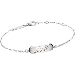 Calvin Klein Bransoletka Srebrny. Szare bransoletki damskie Calvin Klein, z materiału, srebrne. Za 228,95 zł.