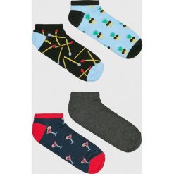 Jack & Jones - Skarpety (4-pack). Niebieskie skarpetki męskie Jack & Jones, bez wzorów, z elastanu. W wyprzedaży za 17,90 zł.