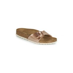 Klapki Birkenstock MADRID. Różowe klapki damskie Birkenstock, bez wzorów, bez obcasa. Za 259,00 zł.