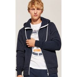 Rozpinana bluza basic - Granatowy. Niebieskie bluzy męskie marki House, s, bez wzorów, bez kołnierzyka, bez rękawów, bez kaptura. Za 79,99 zł.