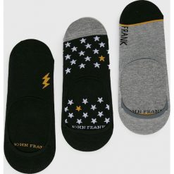 John Frank - Skarpety (3 pack). Czarne skarpetki męskie John Frank, bez wzorów, z elastanu. Za 49,90 zł.