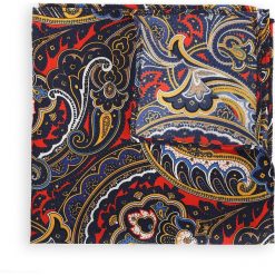Poszetka Mixkolor Paisley. Brązowe poszetki męskie LANCERTO, bez wzorów, klasyczne. Za 79,90 zł.