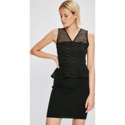 Liu Jo - Top. Czarne topy damskie marki Liu Jo, s, z elastanu, z włoskim kołnierzykiem. W wyprzedaży za 479,90 zł.