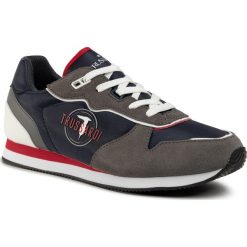 Sneakersy TRUSSARDI JEANS - 77A00225 Blue/Grey/Red. Szare sneakersy męskie Trussardi Jeans, na co dzień, bez wzorów, z jeansu, klasyczne, bez zapięcia. W wyprzedaży za 379,00 zł.
