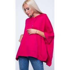 Bluza ponczo amarantowa MP17411. Czerwone bluzy damskie marki Fasardi, s. Za 55,20 zł.