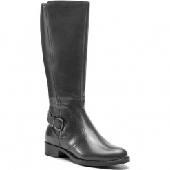 Kozaki TAMARIS - 1-25564-21 Anthracite 214. Szare buty zimowe damskie Tamaris, z materiału, przed kolano, na wysokim obcasie, na obcasie. Za 459,90 zł.