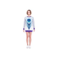 Apus Tunic (Blue). Niebieskie sukienki damskie OKUAKU, xl, z nadrukiem, z elastanu, bez kołnierzyka, bez rękawów. Za 139,30 zł.