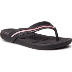 Japonki RIDER - Elite II Fem 82502 Black/Black 20880. Czarne klapki damskie Rider, bez wzorów, z tworzywa sztucznego, bez obcasa. W wyprzedaży za 79,00 zł.