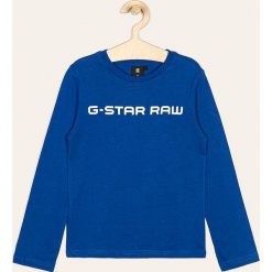 G-Star Raw - Longsleeve dziecięcy 128-176 cm. Niebieskie t-shirty chłopięce G-Star RAW, z nadrukiem, z bawełny, z długim rękawem. Za 129,90 zł.