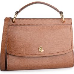 Torebka LAUREN RALPH LAUREN - Top Handl BB 412754834002 Brown. Pomarańczowe topy damskie Lauren Ralph Lauren, bez wzorów, ze skóry, z klasycznym kołnierzykiem. Za 449,00 zł.