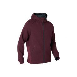 Bluza na zamek z kapturem Gym & Pilates 530 męska. Czerwone bluzy męskie DOMYOS, xl, z elastanu, z kapturem. Za 119,99 zł.