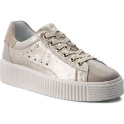 Sneakersy NERO GIARDINI - P805281D Savana/Champagne/Avorio 505. Szare półbuty damskie marki Nero Giardini, z aplikacjami, ze skóry, bez obcasa, na obcasie, bez zapięcia. W wyprzedaży za 379,00 zł.