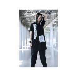 MIYOSHI tunika unisex. Czarne t-shirty męskie Pikiel, s, z nadrukiem, z bawełny. Za 309,00 zł.