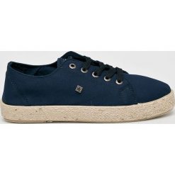 Big Star - Tenisówki. Niebieskie trampki i tenisówki damskie BIG STAR, bez wzorów, z materiału, na sznurówki. W wyprzedaży za 49,90 zł.