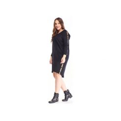 Sukienka z kieszeniami i lamówką. Czarne sukienki damskie Bird, xl, bez wzorów, bez kołnierzyka, bez rękawów. Za 339,00 zł.