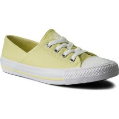 Trampki CONVERSE - Ctas Coral Ox 555896C Lemon Haze/Lemon Haze/White. Żółte półbuty damskie marki Converse, bez wzorów, z gumy, bez zapięcia. W wyprzedaży za 199,00 zł.