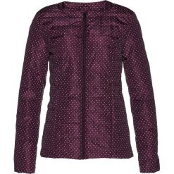 Kurtka pikowana w kropki bonprix czarny bez - biel wełny w kropki. Fioletowe kurtki damskie bonprix, bez wzorów, z wełny, bez kaptura. Za 49,99 zł.