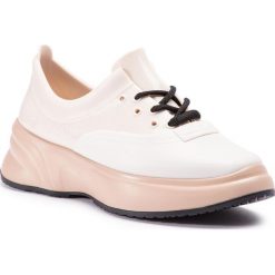 Sneakersy MELISSA - Ugly Sneaker Ad 32429 Beige/White/Black 02514. Brązowe półbuty damskie Melissa, z tworzywa sztucznego. W wyprzedaży za 329,00 zł.