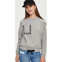 Bluzy rozpinane damskie: Bluza z wiązaniem - Jasny szar