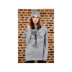 Bluza UNDERWORLD casual Drzewo. Szare bluzy rozpinane damskie Underworld, m, z nadrukiem, z bawełny. Za 119,99 zł.