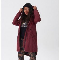 Parka basic - Bordowy. Czerwone parki damskie House, s, bez wzorów, bez kaptura. Za 159,99 zł.