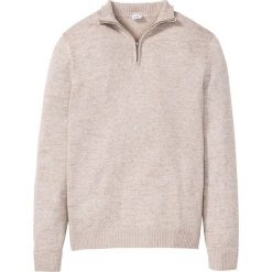 Sweter z lekkiej bawełny z recyklingu bonprix beżowy melanż. Brązowe swetry męskie bonprix, s, melanż, z bawełny. Za 44,99 zł.