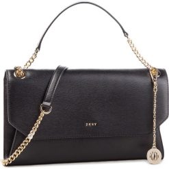 Torebka DKNY - Bryant Envelope Clutch R74G3011 Blk/Gold BGD. Czarne torebki klasyczne damskie DKNY, bez wzorów, ze skóry, klasyczne, bez dodatków. W wyprzedaży za 509,00 zł.