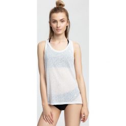 Top damski TSD428 - biały. Białe topy damskie marki 4f, z nadrukiem, z bawełny. W wyprzedaży za 39,99 zł.