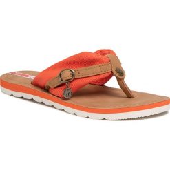 Klapki S.OLIVER - 5-27122-34 Orange 606. Pomarańczowe klapki damskie S.Oliver, bez wzorów, ze skóry ekologicznej, bez obcasa. Za 119,00 zł.