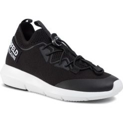 Sneakersy KARL LAGERFELD - KL61111 Black Knit Textile. Czarne półbuty damskie KARL LAGERFELD, ze skóry ekologicznej. Za 749,00 zł.