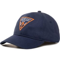 Czapka z daszkiem GUESS - ABDEV1 WH202 ORANG. Niebieskie czapki damskie Guess, z aplikacjami, z bawełny. W wyprzedaży za 79,00 zł.