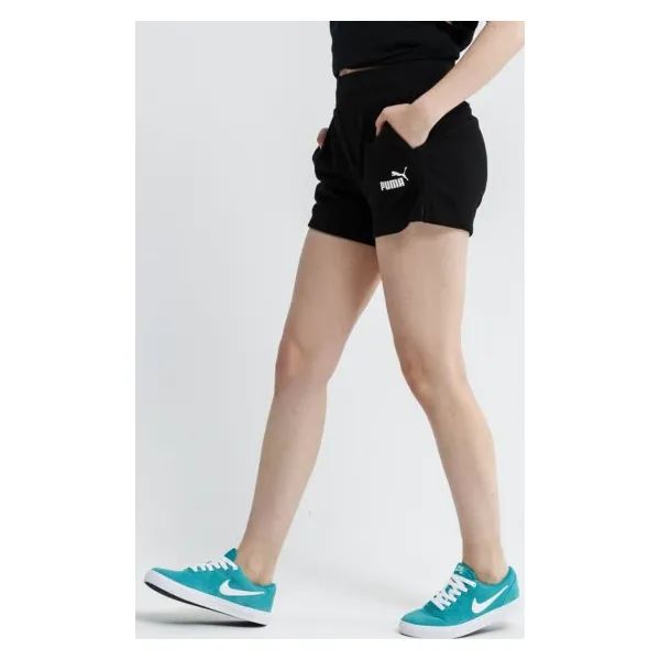Puma Szorty Ess Sweat Tr , czarny, rozmiar S. Czarne spodenki sportowe damskie Puma, s, bez wzorów, z bawełny, sportowe. W wyprzedaży za 99,99 zł.