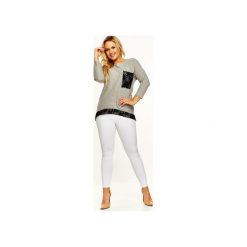 Bluza z koronkowymi wstawkami. Szare bluzy damskie Bird, bez wzorów, z koronki, bez rękawów, bez kaptura. Za 134,00 zł.