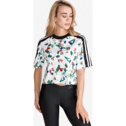 Adidas Originals Koszulka Biały Wielokolorowy. Białe koszulki damskie adidas Originals, s, w kwiaty, z elastanu, bez kołnierzyka. Za 119,95 zł.