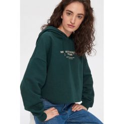 Krótka bluza z kapturem - Khaki. Brązowe bluzy damskie House, s, bez wzorów, z krótkim rękawem, krótkie, z kapturem. Za 79,99 zł.