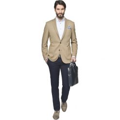 Marynarka vorno kamel slim fit. Szare marynarki męskie marki Recman, m, bez wzorów. Za 199,99 zł.