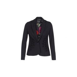 Żakiety / Blezery Desigual COLUMBUS. Brązowe marynarki i żakiety damskie marki Desigual, w paski, z materiału. Za 314,10 zł.