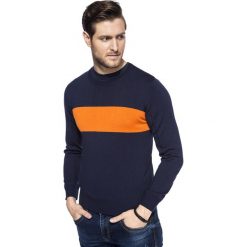Sweter PIETRO SWWR000181. Pomarańczowe swetry męskie Giacomo Conti, na zimę, m, bez wzorów, z wełny, klasyczne, z klasycznym kołnierzykiem, bez kaptura. Za 199,00 zł.