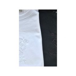 SPORT EMBRIODERED TEE White. Białe t-shirty męskie Mszz, s, z aplikacjami, z bawełny, sportowe, bez kołnierzyka. Za 80,00 zł.