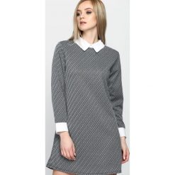 Czarno-Biała Sukienka White Collared. Czarne sukienki damskie dzianinowe marki Born2be, s. Za 69,99 zł.