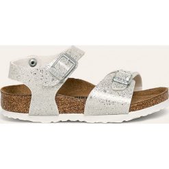 Birkenstock - Sandały dziecięce Rio Plain. Szare sandały dziewczęce Birkenstock, ze skóry, z okrągłym noskiem, na klamry. Za 189,90 zł.
