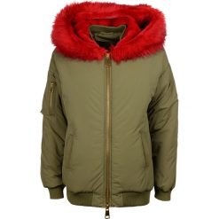 Kengstar Kurtka "Bomber". Pomarańczowe kurtki damskie Inni Producenci, bez wzorów, ze skóry, bez kaptura. Za 389,00 zł.